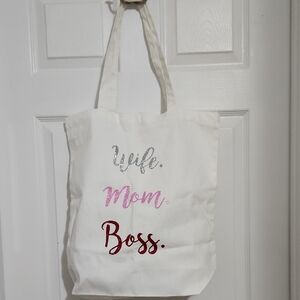 TOPDesign Wife Mom Boss Tote Bag, NWT